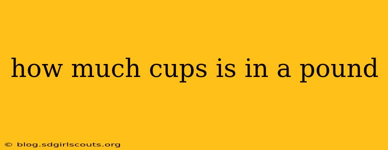 how much cups is in a pound