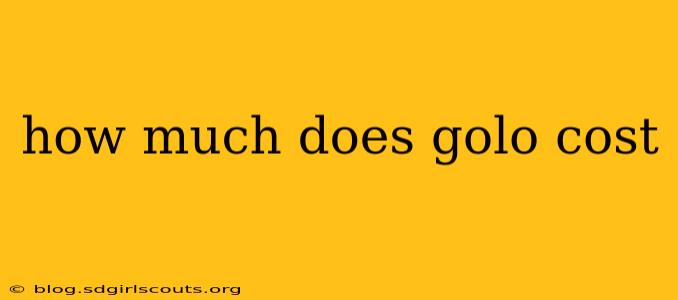 how much does golo cost