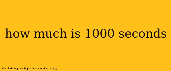 how much is 1000 seconds