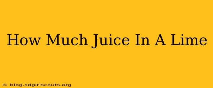 How Much Juice In A Lime