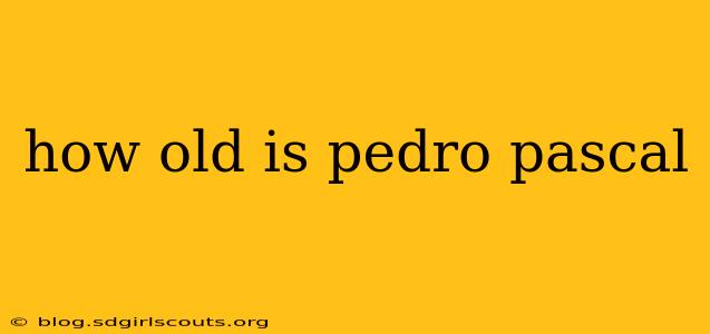 how old is pedro pascal