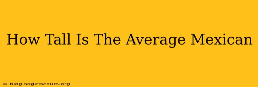 How Tall Is The Average Mexican