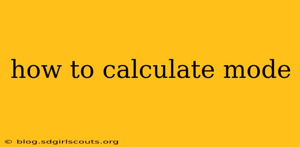 how to calculate mode