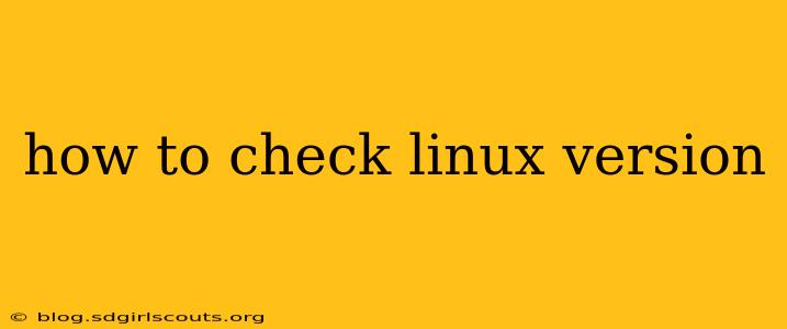 how to check linux version