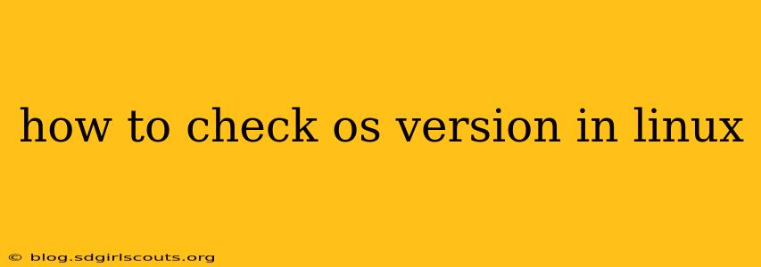 how to check os version in linux
