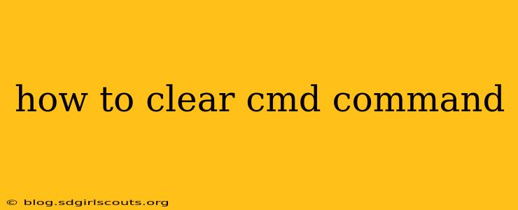 how to clear cmd command