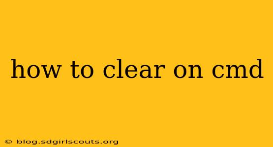how to clear on cmd