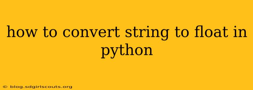 how to convert string to float in python
