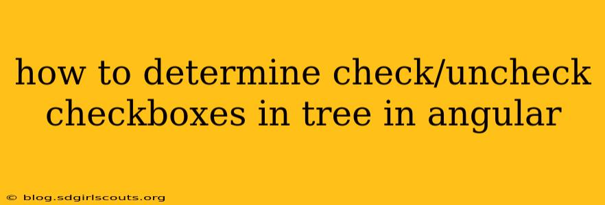 how to determine check/uncheck checkboxes in tree in angular