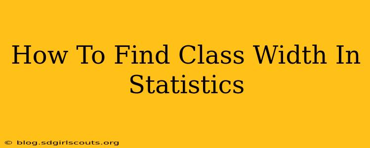 How To Find Class Width In Statistics