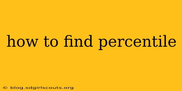 how to find percentile