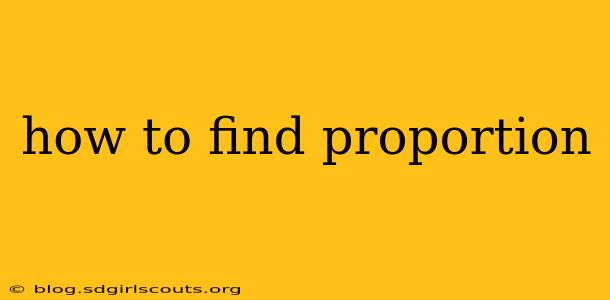 how to find proportion