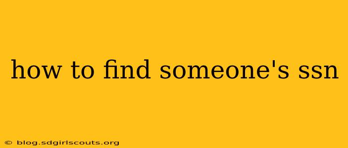 how to find someone's ssn