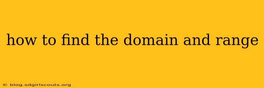 how to find the domain and range