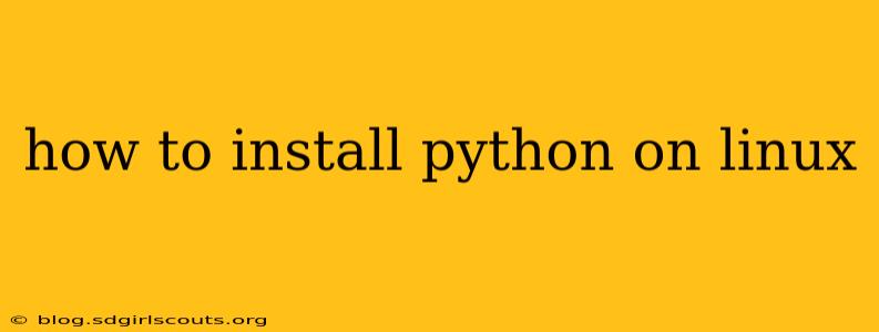 how to install python on linux