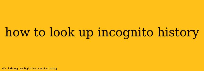 how to look up incognito history