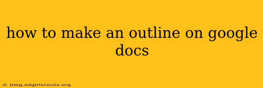 how to make an outline on google docs