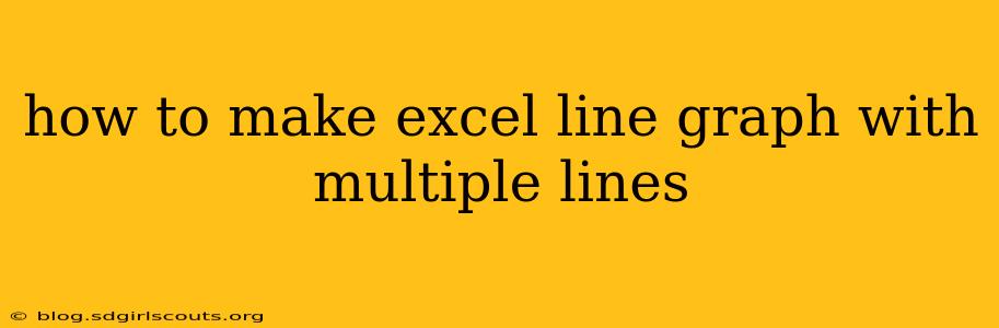 how to make excel line graph with multiple lines