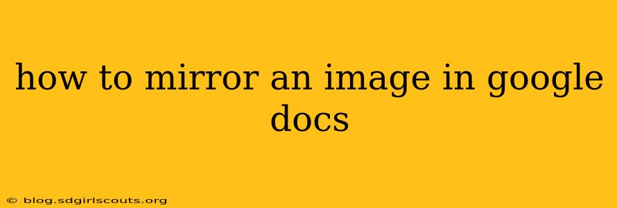 how to mirror an image in google docs