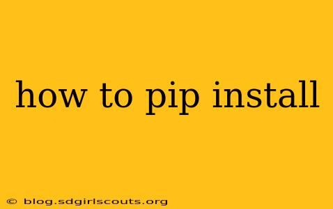 how to pip install