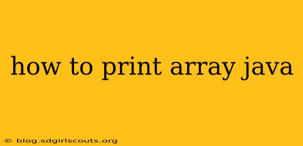 how to print array java