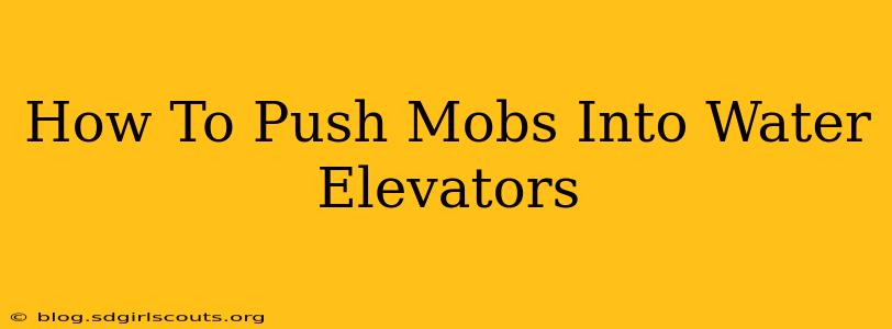 How To Push Mobs Into Water Elevators