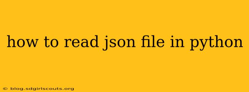 how to read json file in python