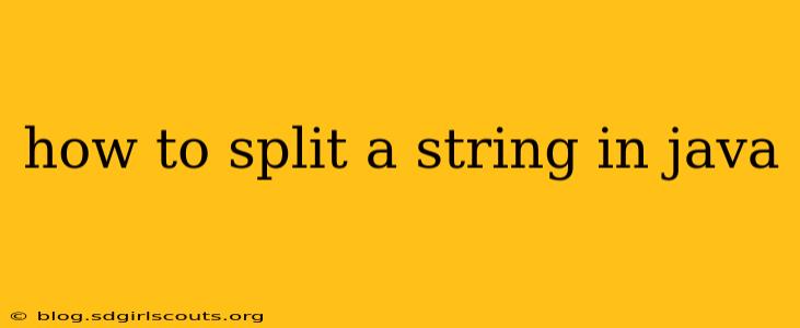 how to split a string in java