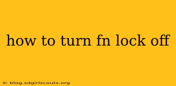 how to turn fn lock off