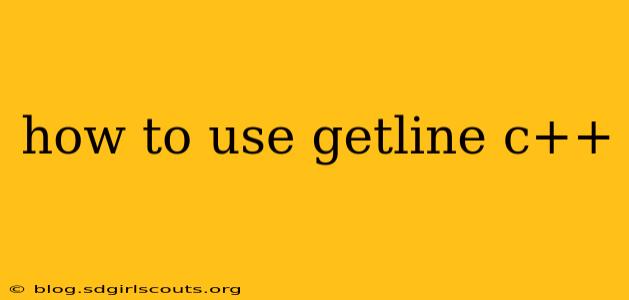 how to use getline c++