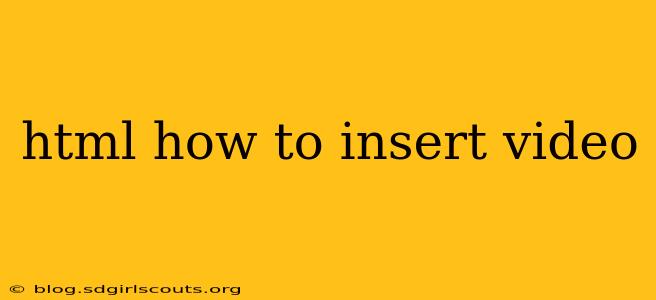 html how to insert video