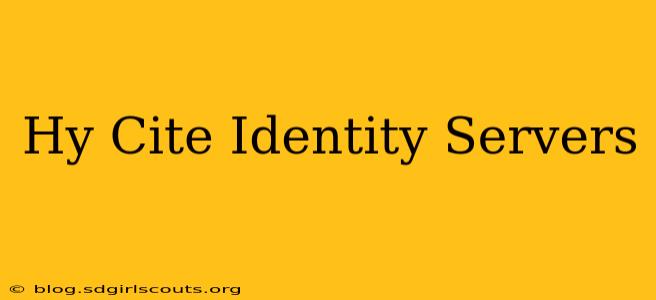 Hy Cite Identity Servers