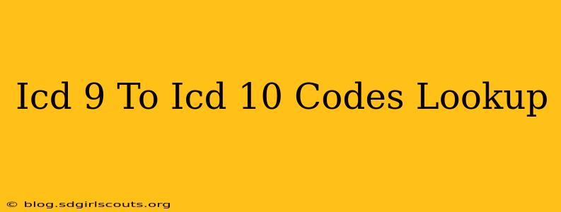 Icd 9 To Icd 10 Codes Lookup