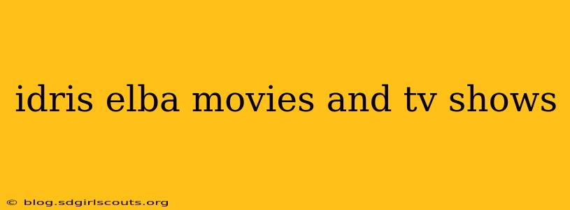 idris elba movies and tv shows