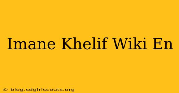 Imane Khelif Wiki En