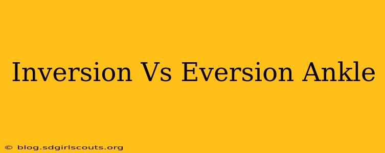 Inversion Vs Eversion Ankle