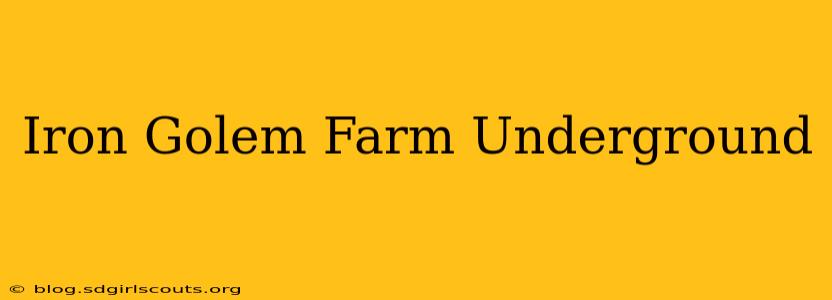 Iron Golem Farm Underground