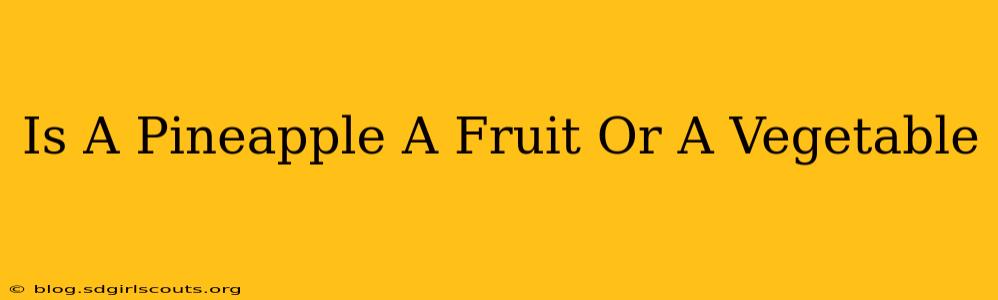 Is A Pineapple A Fruit Or A Vegetable
