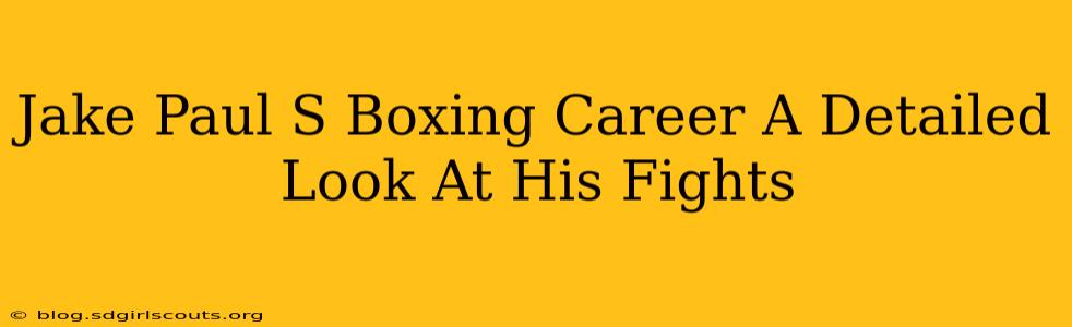 Jake Paul S Boxing Career A Detailed Look At His Fights