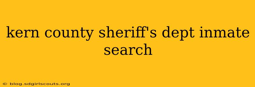 kern county sheriff's dept inmate search