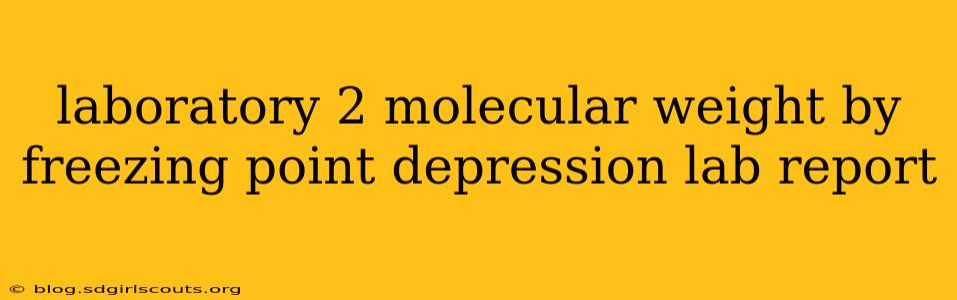 laboratory 2 molecular weight by freezing point depression lab report