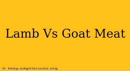 Lamb Vs Goat Meat