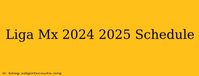 Liga Mx 2024 2025 Schedule