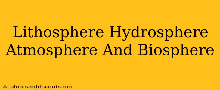Lithosphere Hydrosphere Atmosphere And Biosphere