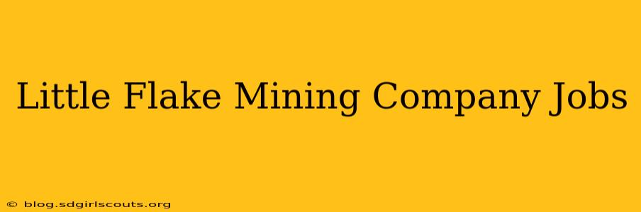 Little Flake Mining Company Jobs