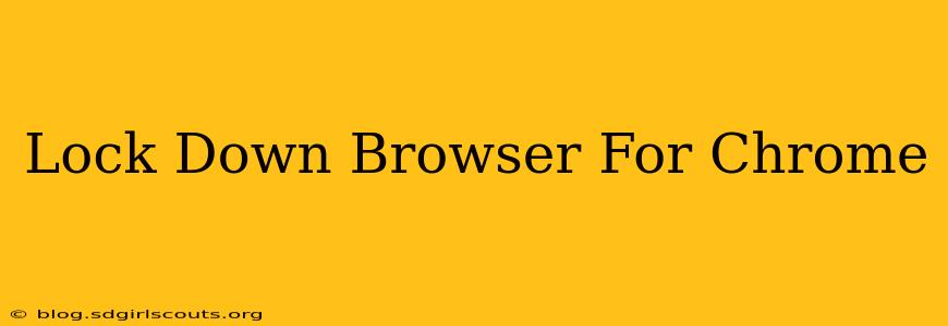 Lock Down Browser For Chrome