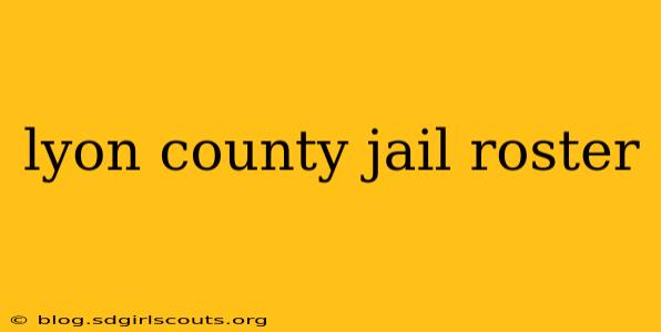 lyon county jail roster