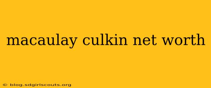 macaulay culkin net worth