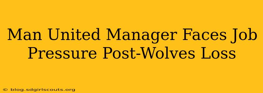 Man United Manager Faces Job Pressure Post-Wolves Loss