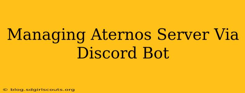 Managing Aternos Server Via Discord Bot